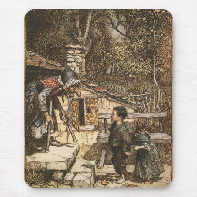 Hansel und Gretel treffen sich zur Hexe Mousepad (Vorne)