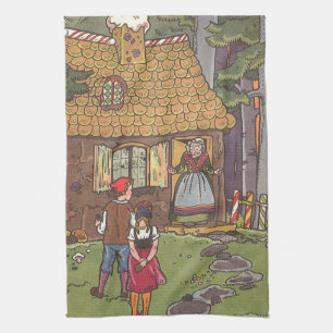Hansel und Gretel, Vintage Märchen von Hauman Geschirrtuch