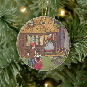 Hansel und Gretel, Vintage Märchen von Hauman Keramikornament