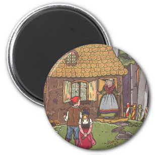 Hansel und Gretel, Vintage Märchen von Hauman Magnet
