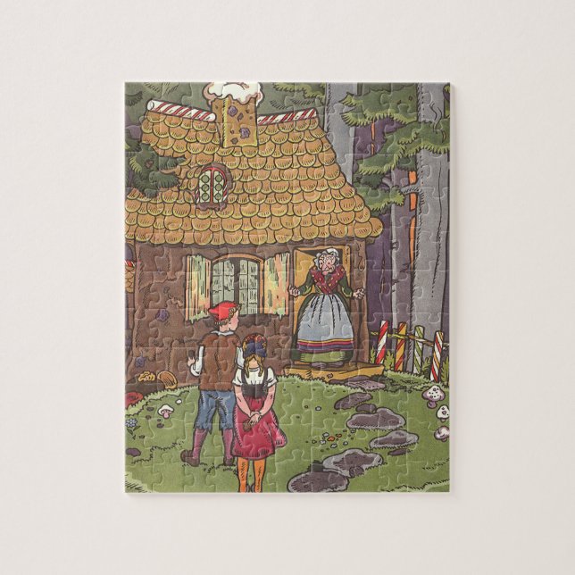 Hansel und Gretel, Vintage Märchen von Hauman Puzzle (Vertikal)