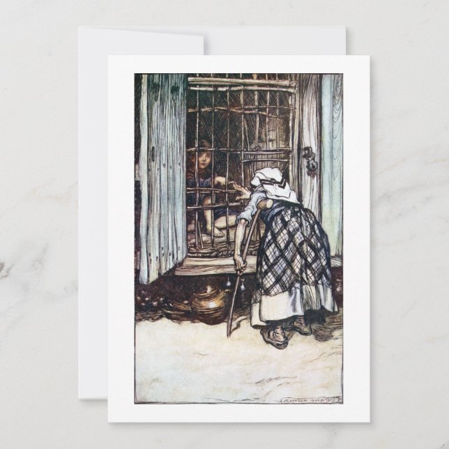 Hänsel von der Hexe gezähmt (Vorderseite)