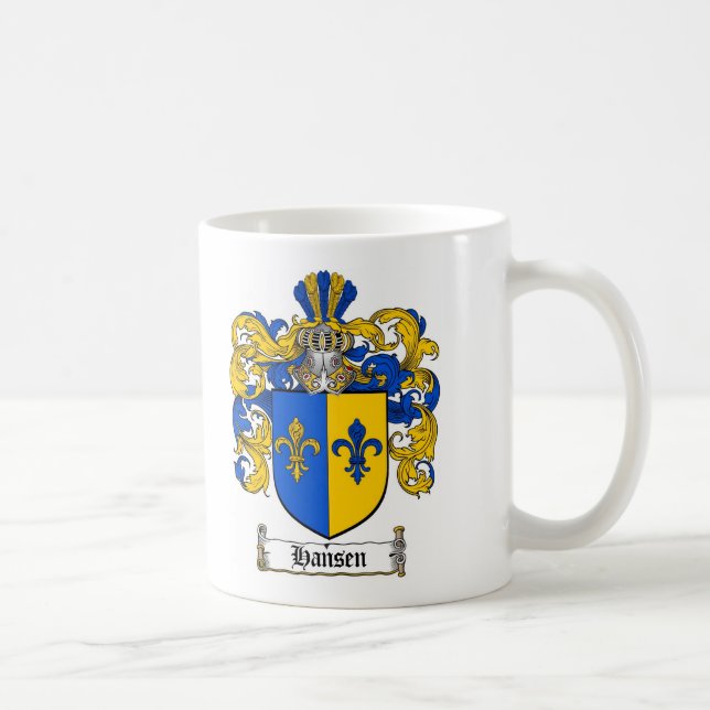 HANSEN FAMILIENWAPPEN - HANSEN WAPPEN TASSE (Rechts)