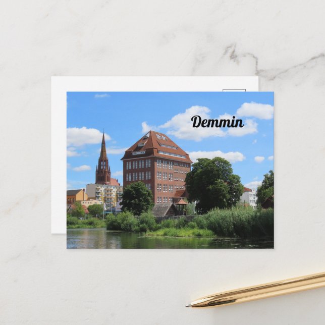 Hansestadt Demmin, Mecklenburg-Vorpommern Deutsch  Postkarte (Vorderseite/Rückseite Beispiel)