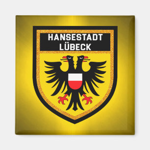 Hansestadt Lübeck Flagge Magnet