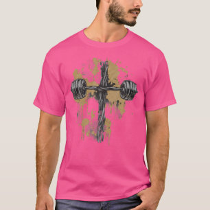 Hantel Kreuz Lustiger Christlicher Fitnessstudio J T-Shirt