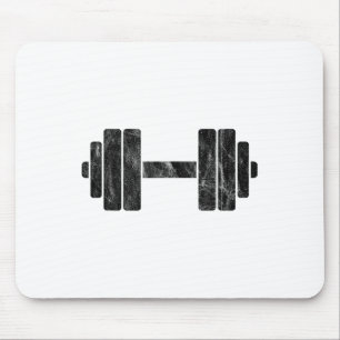 Hantel-Minimalismus - Gewichtheben und Bodybuild Mousepad