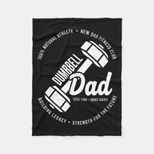 Hantel-Papa Fitnessstudio Lifestyle Vater Workout Fleecedecke