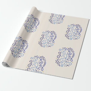 Hanukah Sameach Holiday Hebrew Wrapping Paper Geschenkpapier