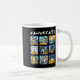 Hanukcats Hanukkah Katzen Menorah Jüdisch Chanukah Kaffeetasse