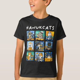 Hanukcats Hanukkah Katzen Menorah Jüdisch Chanukah T-Shirt