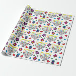 Hanukiah Hanukkah Menorah farbenfroher Spaß Geschenkpapier<br><div class="desc">Hanukiah, Hanukka Menorah Verpackungspapier. Farblich lustiges Packpapier gefüllt mit Zeichnungen von Star of Davids, Geschenke, Herzen und Hanukiahs! Hintergrundfarbe kann ausgetauscht werden!Medium: Matte Wrapping PaperVergewissern Sie sich, dass jedes Geschenk, das Sie geben, eine Schicht von Liebe hat, indem Sie benutzerdefinierte Packpapier erstellen.Unser Geschenkpapier ist in vier verschiedenen Premium-Papieren und fünf...</div>