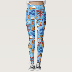 Hanukiahs, Menorahs und Candles Muster Leggings