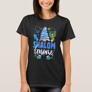 Hanukka Chanukka Schalom Gnom Menora Dreidel Jude T-Shirt