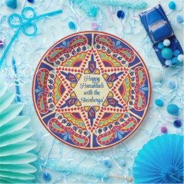 Hanukka Dreidel Design Pappteller