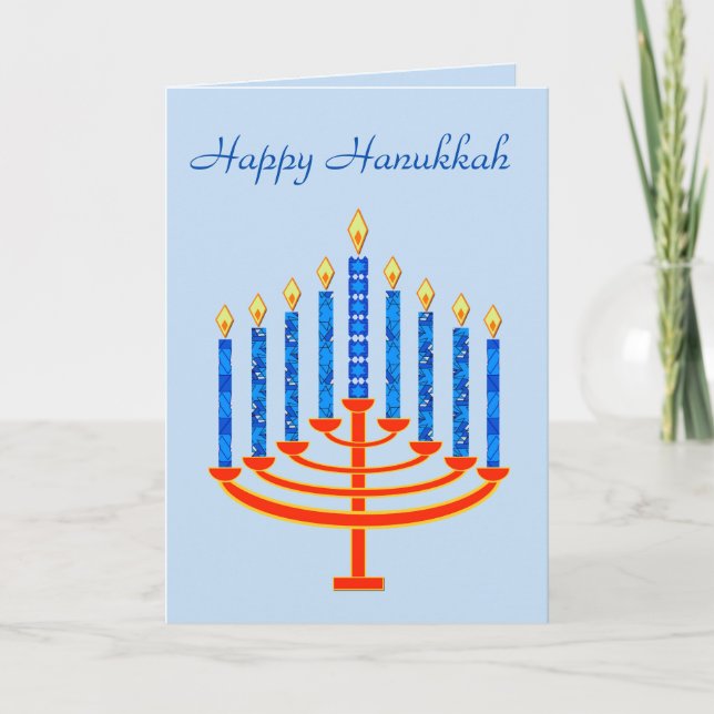 Hanukka Grußkarte Feiertagskarte (Vorderseite)