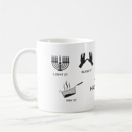 Hanukka-Tasse - Segne es, Zünde es an, Tu es Kaffeetasse