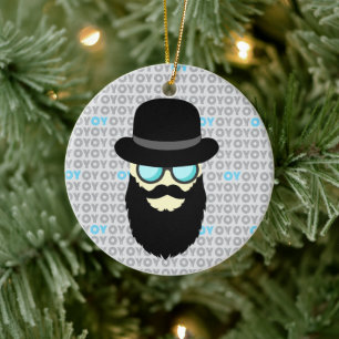 Hanukka und Weihnachten Keramik Ornament