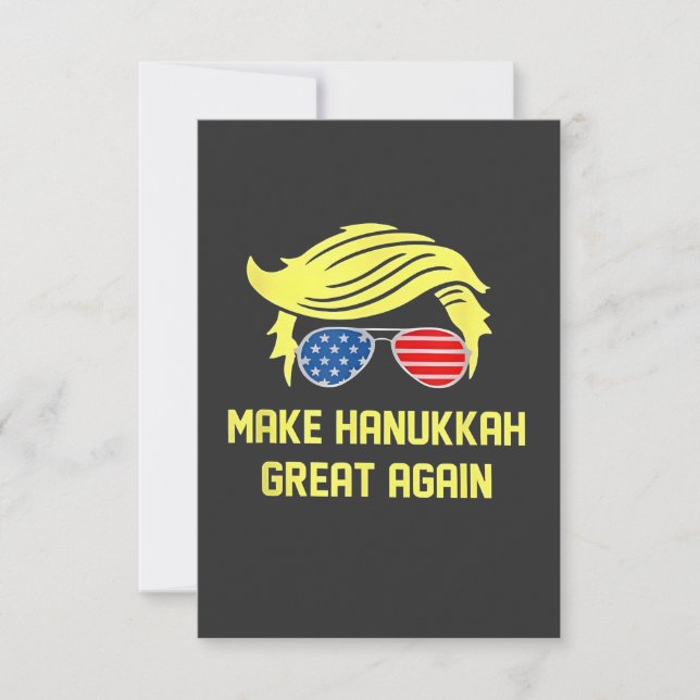 Hanukka wieder groß machen Trump jüdisch Dankeskarte (Vorderseite)