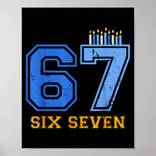 Hanukkah 67 Sechs Sieben Junge Mädchen Kinder 67 M Poster