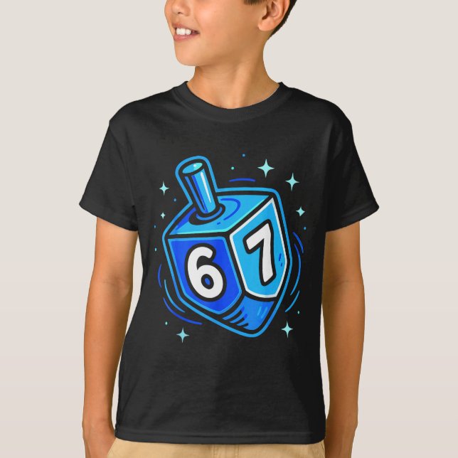 Hanukkah 67 Six Seven Boy Girl Kids 67 Meme Hanukk T-Shirt (Vorderseite)