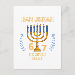 Hanukkah 67 Six Seven Meme Postkarte