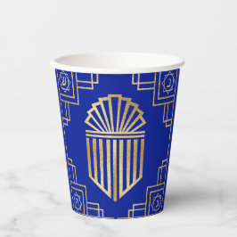 Hanukkah Art Deco Pappbecher