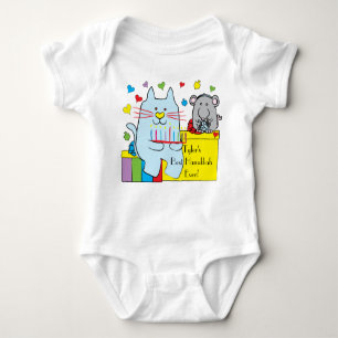 Hanukkah Baby Jersey Body Anzug/Blue Cat und Maus Baby Strampler