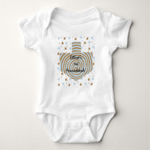 Hanukkah Baby Jersey Bodysuit Personalisiert.