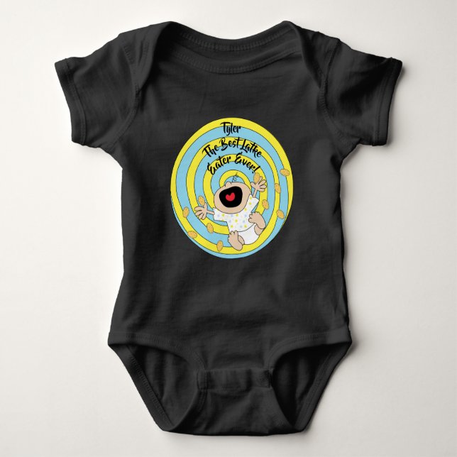 Hanukkah "Best Latke Eater" Baby Jersey Bodysuit Baby Strampler (Vorderseite)