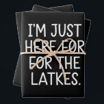 Hanukkah bin ich nur für die Latkes jüdisch hier Geschenkpapier Set<br><div class="desc">Hanukkah Ich bin gerade hier für den jüdischen Urlaub der Latkes</div>