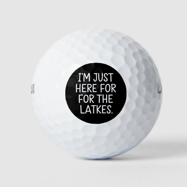 Hanukkah bin ich nur für die Latkes jüdisch hier Golfball (Vorderseite)