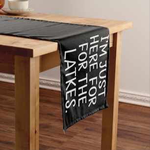 Hanukkah bin ich nur für die Latkes jüdisch hier Kurzer Tischläufer