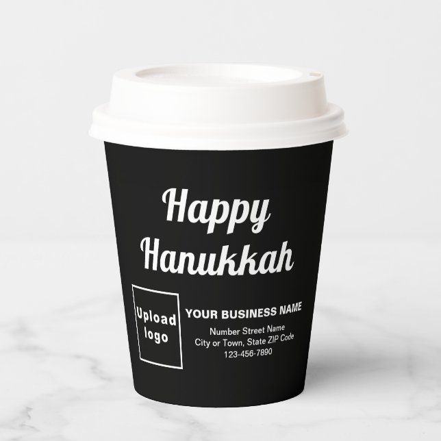 Hanukkah Black Paper Cup Pappbecher (Vorderseite)