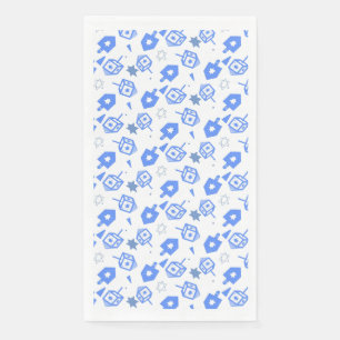 Hanukkah blau und weiß Dreidel Serviette
