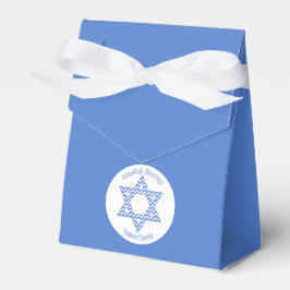 Hanukkah Blessings - Blauer Zickzack Star von Davi Geschenkschachtel