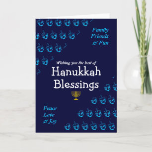 HANUKKAH BLESSINGS FEIERTAGSKARTE
