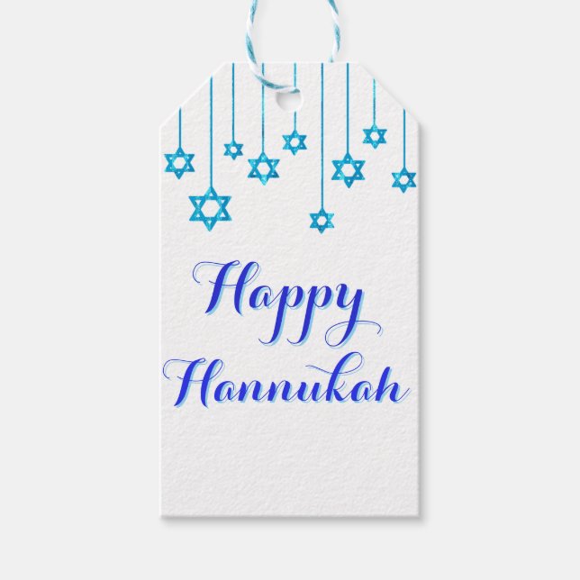 Hanukkah Blessings Gift Tags Geschenkanhänger (Vorderseite)