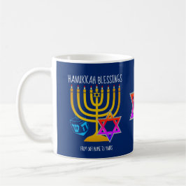 Hanukkah Blessings Monogram Kaffeetasse