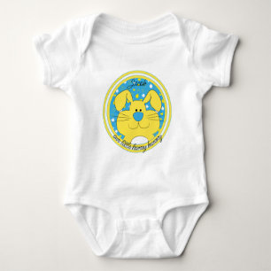Hanukkah "Blue Honey Bunny" Baby Jersey Bodysuit Strampler