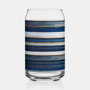 Hanukkah Blues Stripes Blue White Dosenglas