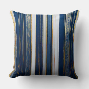 Hanukkah Blues Stripes Blue White Kissen
