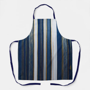 Hanukkah Blues Stripes Blue White Schürze