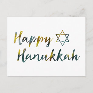 Hanukkah Bokeh Feiertagspostkarte