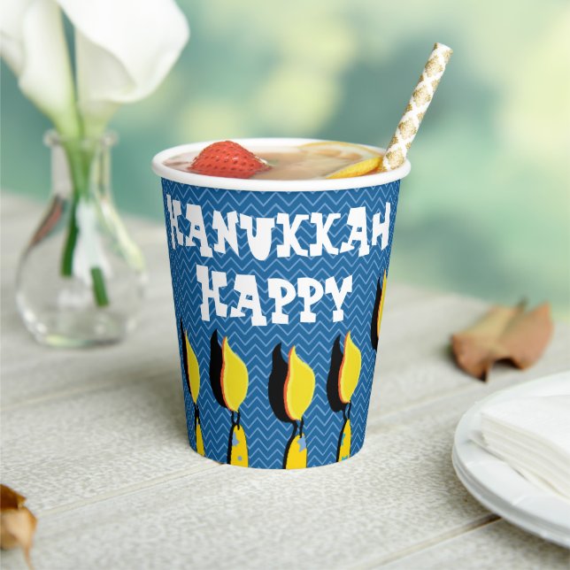 Hanukkah Bratlaken 8 oz. Pappbecher (In Situ)