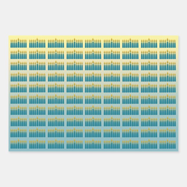 Hanukkah Candles  Geschenkpapier Set (Vorderseite)