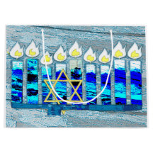 Hanukkah Candles mit Gold Star von David