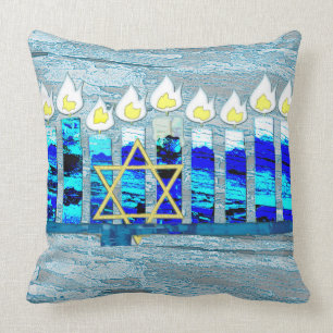 Hanukkah Candles mit Gold Star von David Kissen