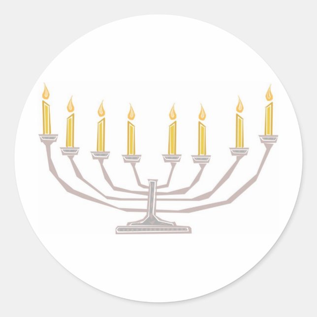 Hanukkah Candles Runder Aufkleber (Vorderseite)