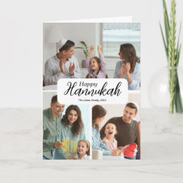 Hanukkah Card 3 Foto Collage Urlaub Segen Karte